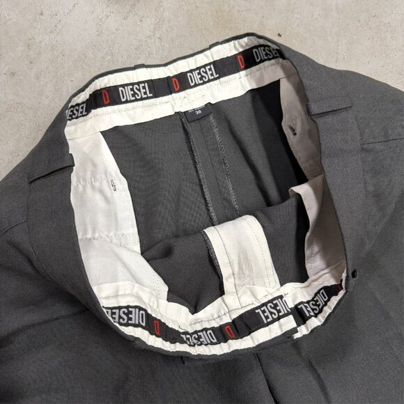 Diesel Adventure Mens Chino Pants Viscose Blend Twill Trousers Grey 34x26 - Picture 4 of 10